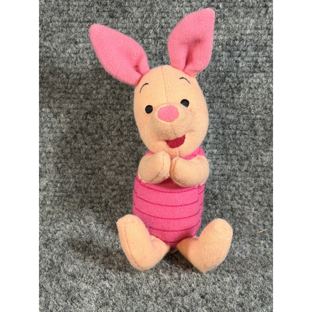 Vintage 1998 Disney Mattel Piglet Plush Stuffed Animal Winnie the Pooh